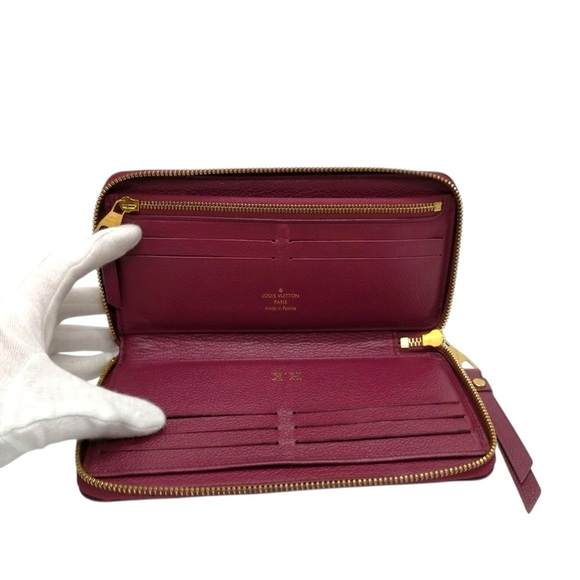 Louis Vuitton Monogram Empreinte Leather Full Zippy Wallet – Fuchsia / Purple - Picture 4 of 9